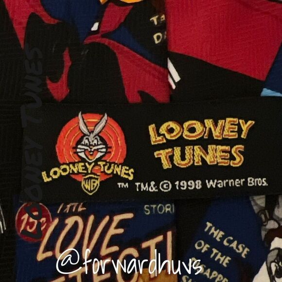 Vintage 1998 Looney Tunes Detective Neck Tie - Picture 9 of 10